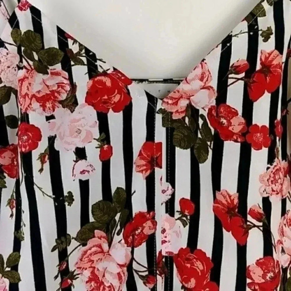 Leith Boho Cottagecore Striped Crop Top - Picture 9 of 11